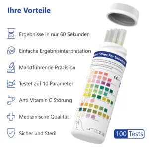 LuxmedIQ Urinalysis-Teststreifen 10 Parameter Vorteile