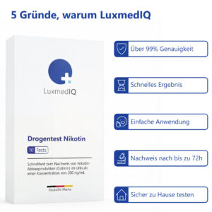 LuxmedIQ Drogentest Cotinin Nikotin Vorteile
