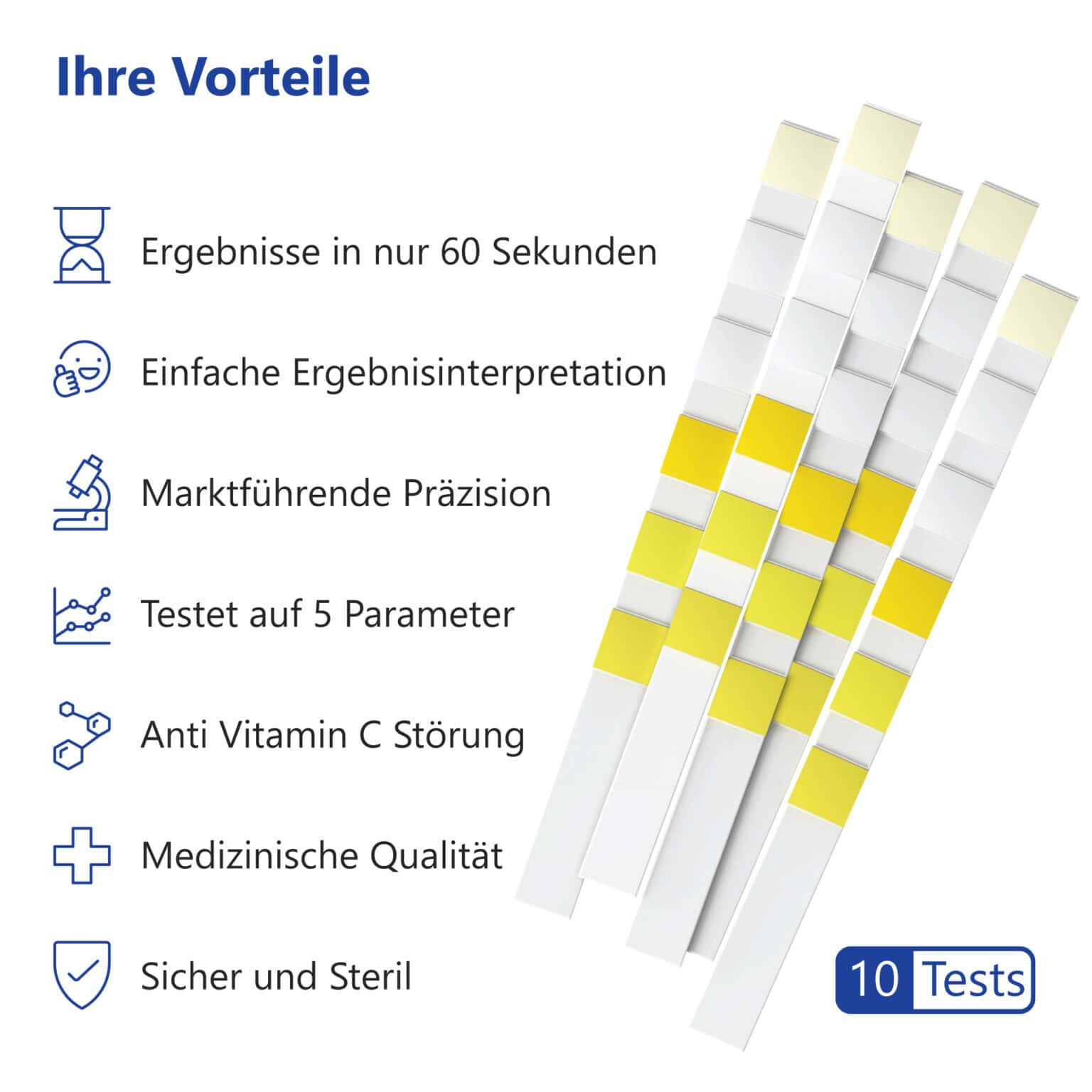 5 Parameter Urin Teststreifen 🩺- LuxmedIQ.de