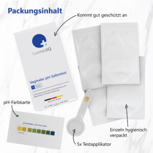 LuxmedIQ Vaginaler pH Test Packungsinhalt