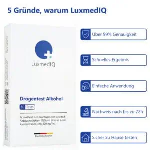 LuxmedIQ Drogentest Alkohol ETG Vorteile