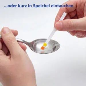 LuxmedIQ Urin und Speichel pH Teststreifen Anwenden Speichel