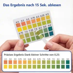 LuxmedIQ Urin und Speichel pH Teststreifen Ergebnis Ablesen