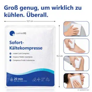 LuxmedIQ Sofort Kaeltekompresse Perfekte Groesse